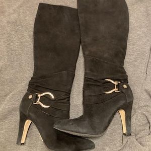 Antonio Melani Boots Leather Suede Size 9 Black